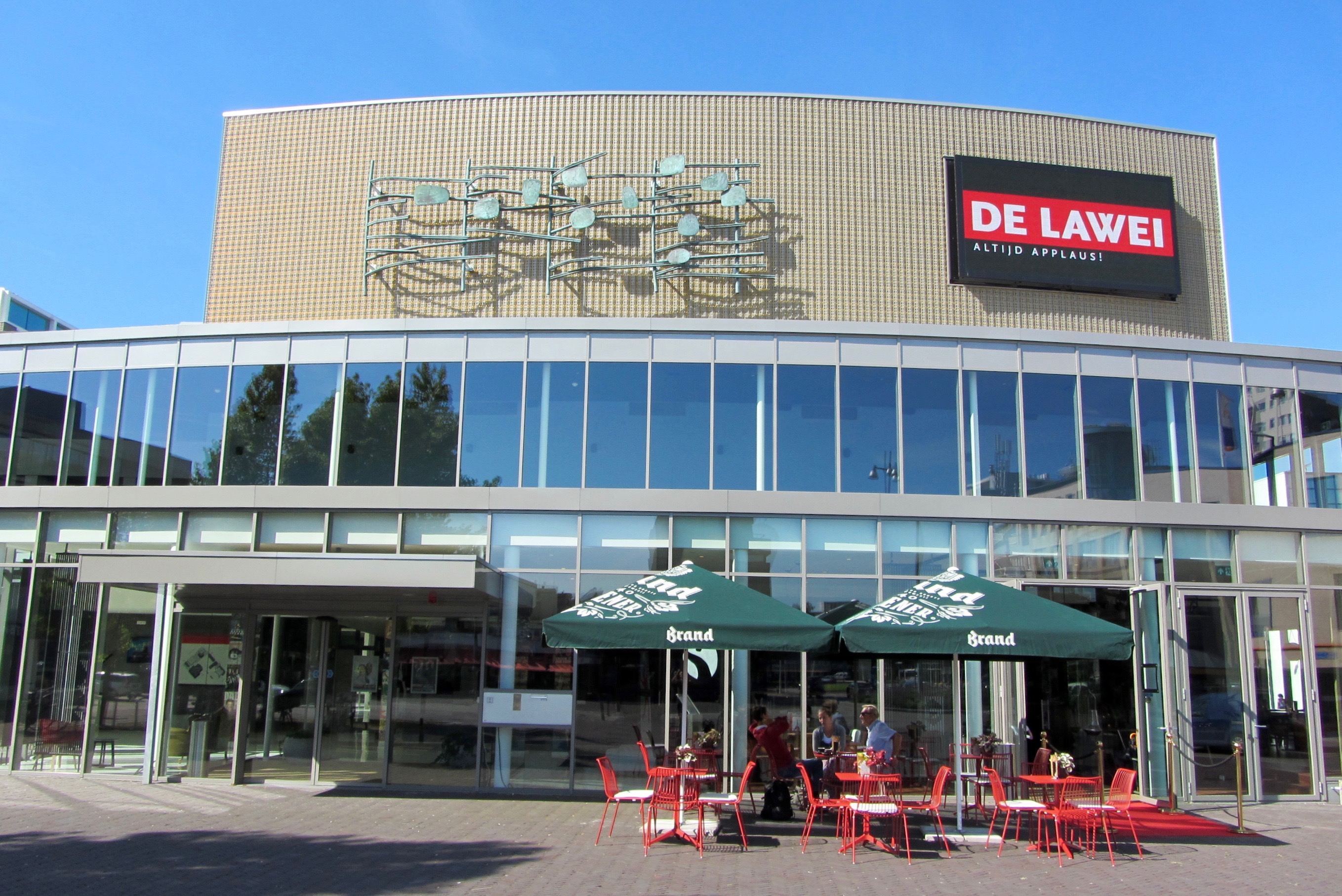 Kunstwerk Notenschrift op De Lawei