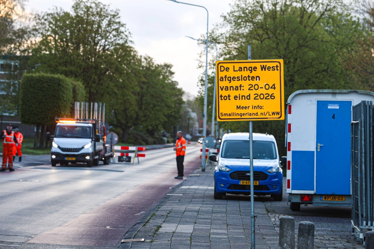 Lange West in Drachten tot eind 2026 dicht wegens werkzaamheden